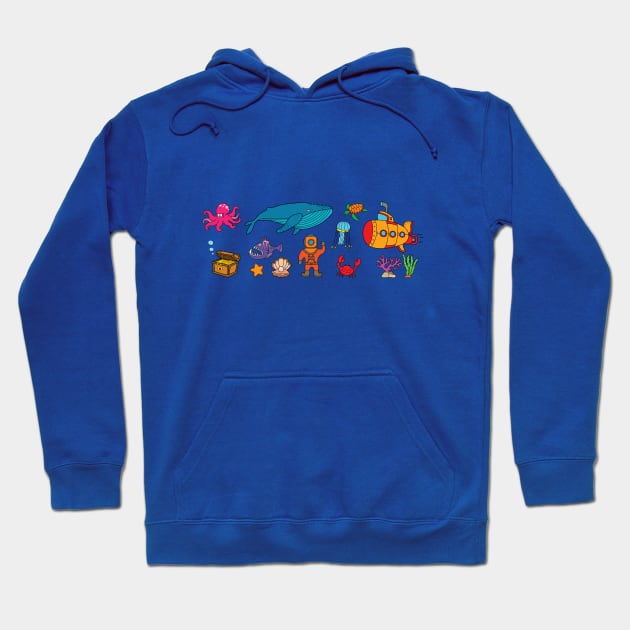 The wonderful life underwater deep sea creatures Hoodie by wordspotrayal